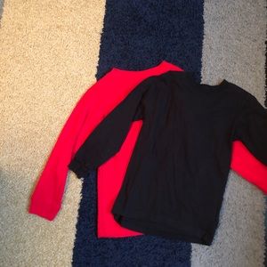 American Hawk bundle red/black crew neck tees 5-6